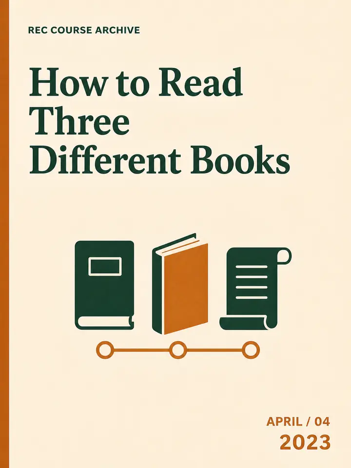How to Read Three Different Books cover artwork