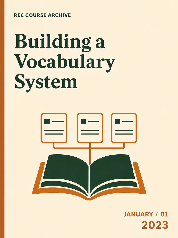 Building a Vocabulary System cover artwork