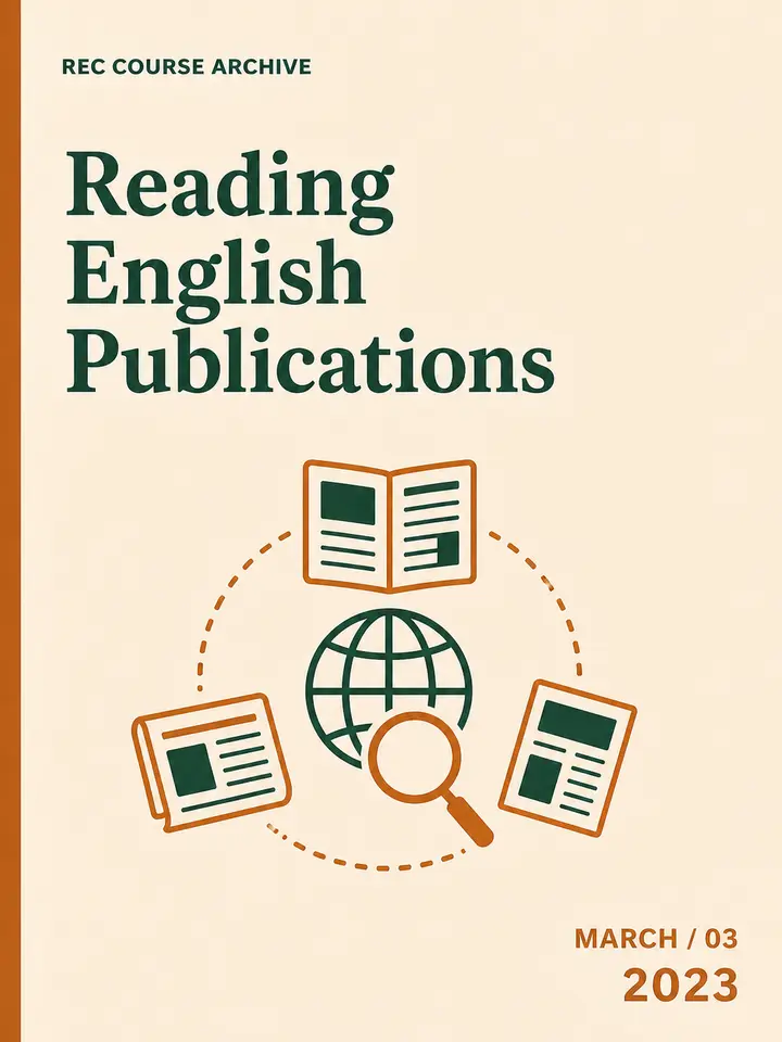 Reading English Publications cover artwork