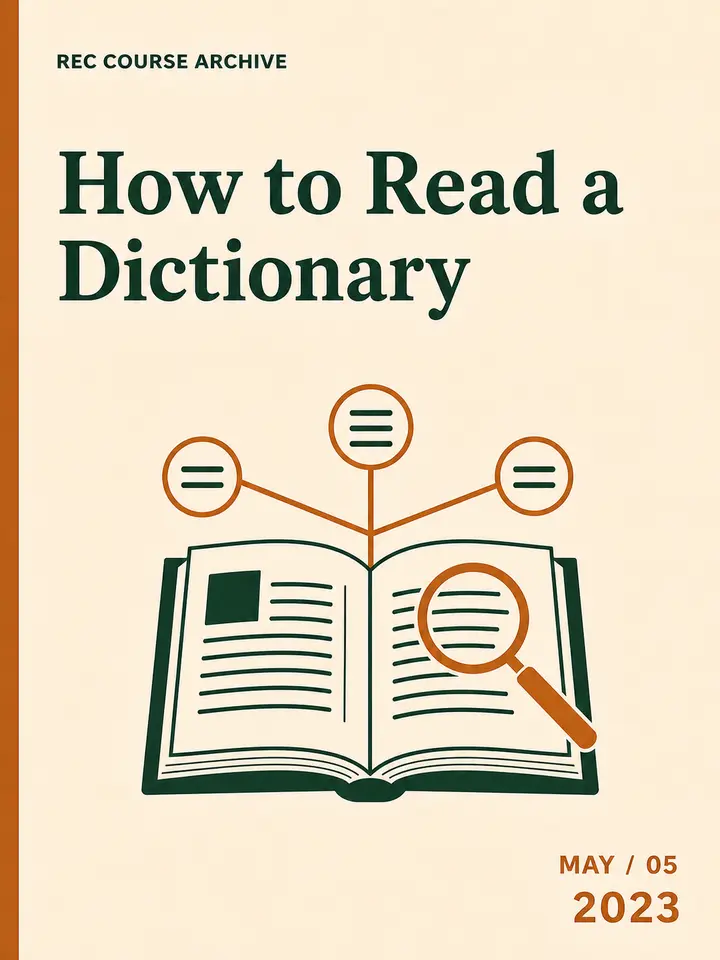How to Read a Dictionary cover artwork
