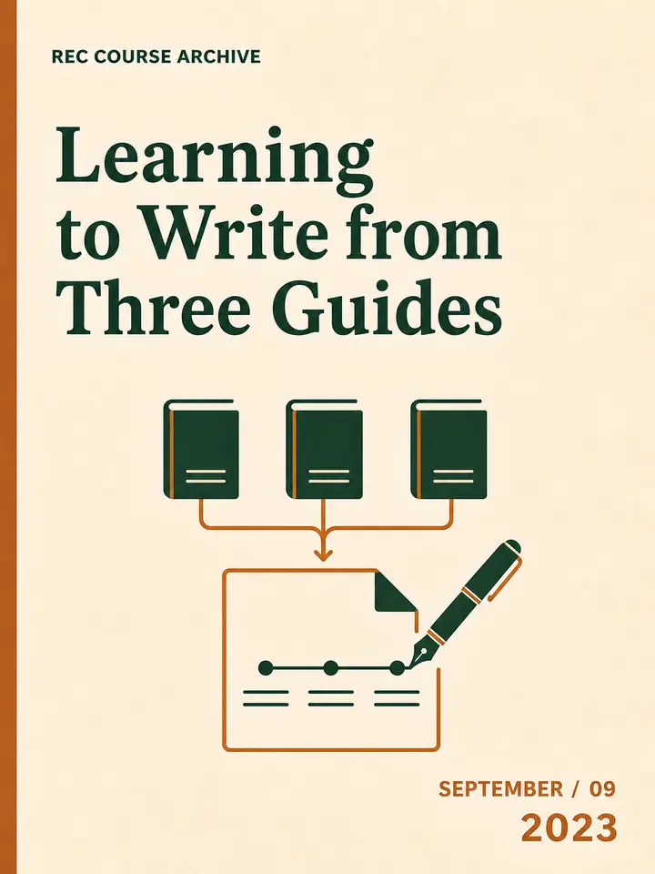 Learning to Write from Three Guides cover artwork